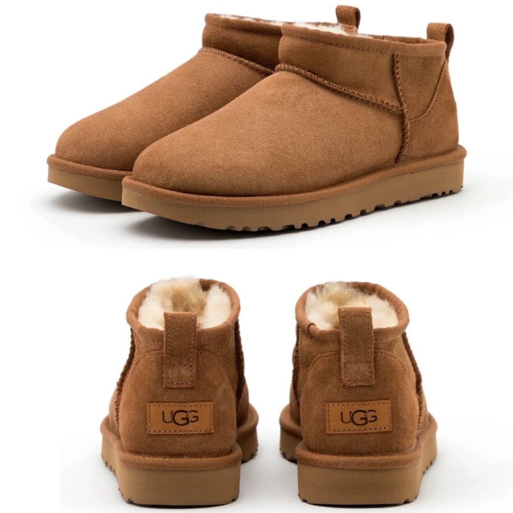 UGG Classic Ultra Mini Chestnut Boot Bootie Women's US size 8 NEW IN BOX!